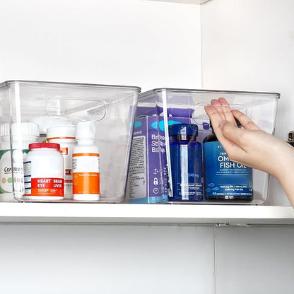 Vtopmart 12 Pack Clear Stackable Storage Bins - Image 5