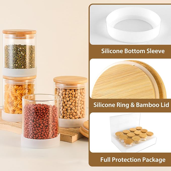 TBWIND 17oz Round Glass Storage Containers - Image 7