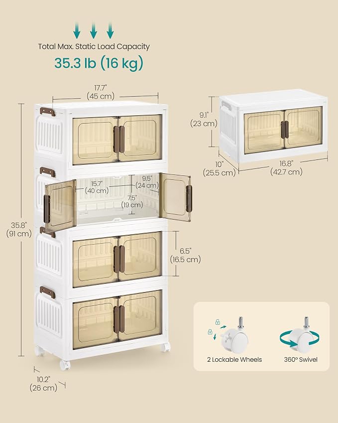 SONGMICS 26QT Plastic Storage Bins - Image 6