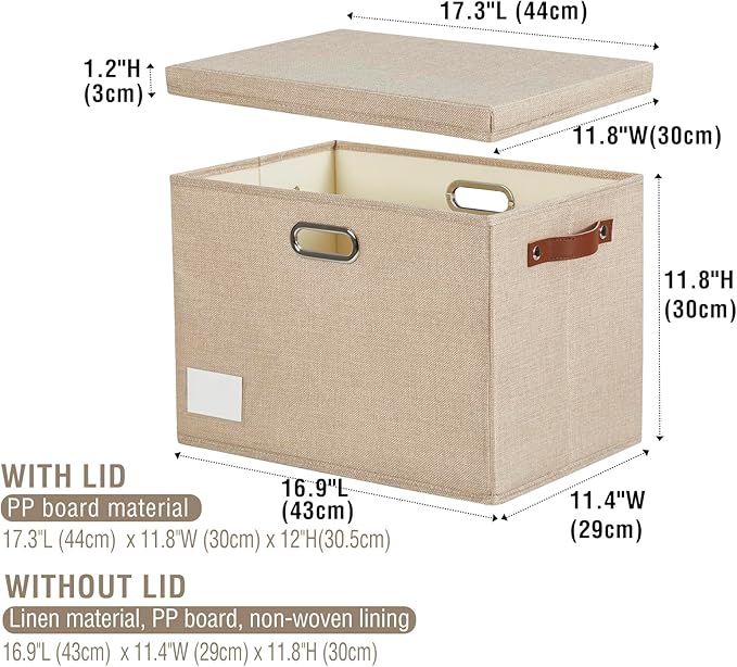 17" Large Collapsible Storage Bins - Image 3