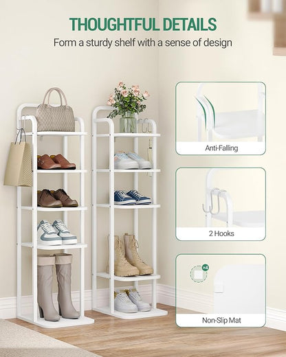 Hzuaneri 6 Tiers Vertical Shoe Rack, Narrow Shoe Tower, Tall Shoes Shelf - Image 3