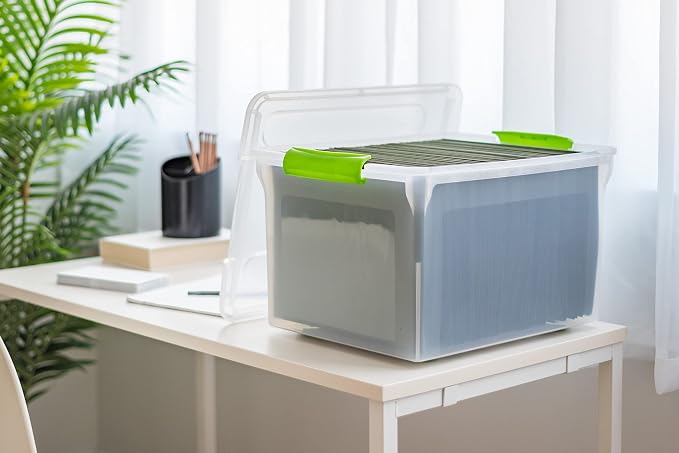 IRIS USA 4-Pack 35 Qt. File Box Organizer - Image 5