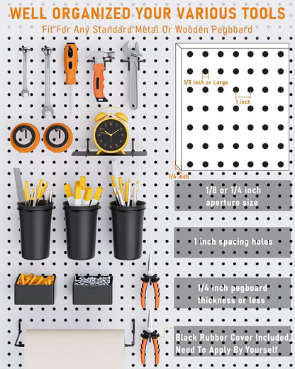 INCLY 30PCS Peg Board Organizer Accessories Kit, Pegboard Hooks Assortment - Image 6