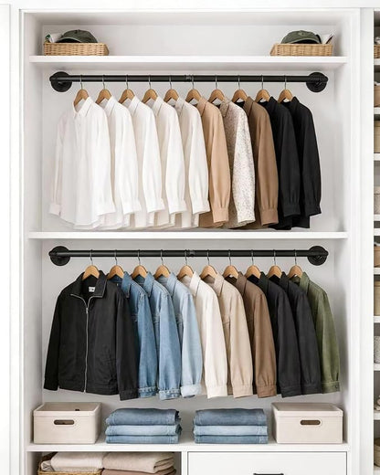 Svyrilk 2 Pack 38.4" Industrial Pipe Clothes Rack | Wall Mounted Heavy Duty - Image 5