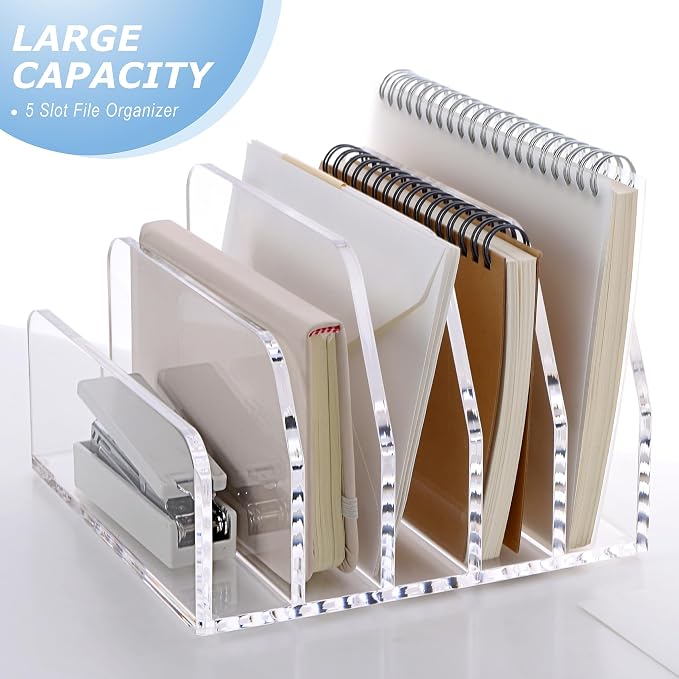 SANRUI Acrylic Desk File Organizer Holder - Image 7
