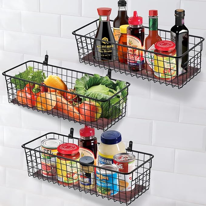 SheeChung [Extra Large Wall Storage Basket, Metal Hanging Basket, Wire - Image 6
