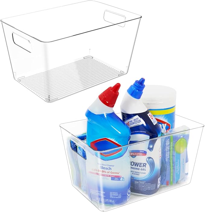 4 Pack Clear Plastic Storage Bins, Plastic Containers - Image 6