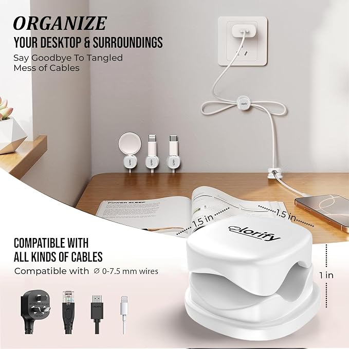 12 Pack Spring Cable Clips, Phone Charging Cords Holder, Car Cable Management - Image 2