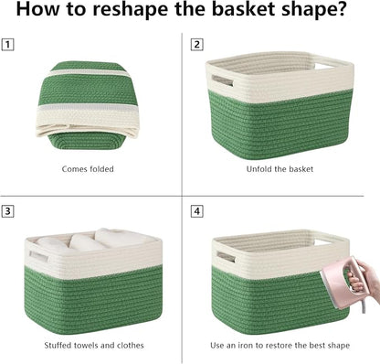 OIAHOMY 4 Pack Storage Baskets for Organizing, Basket for Shelves - Image 7
