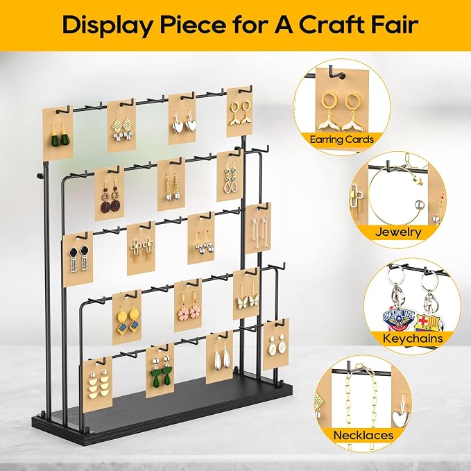ORLESS Jewelry Display for Vendors, Earring Display Stand for Selling, Necklace - Image 2
