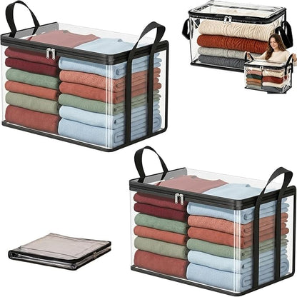Large Clear Thick Plastic Storage Box by Elradin
