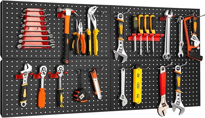 4Pcs Metal Pegboard Panels 24"x12" - Image 2