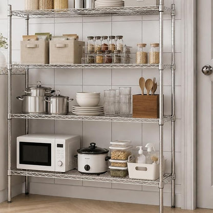 APLSS NSF 4-Tier Chrome Storage Shelves, Dry Environments, Commercial Heavy - Image 5