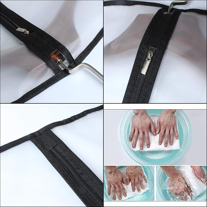 Garment Bags for Hanging Clothes Black Side Breathable Garment Bag Clothes - Image 4