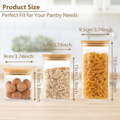 TBWIND 6 Pack Square Glass Storage Containers - Image 3