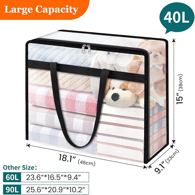 TasticTotes 8 Pack Clear Storage Bags - Image 2