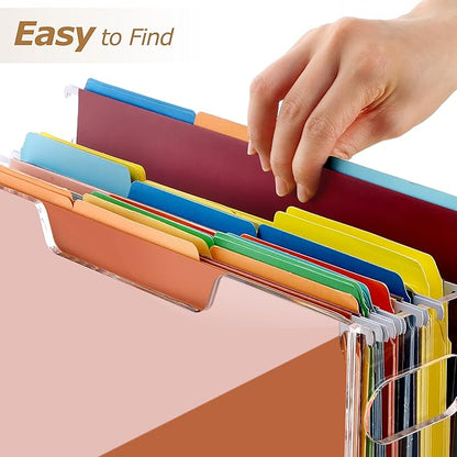 DINGHUO Acrylic Hanging File Organizer Box, File Holder - Image 4