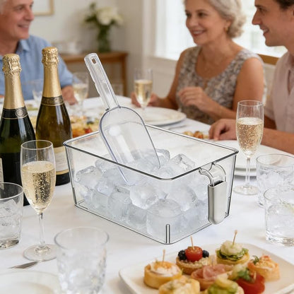 2-Pack Clear Gray Ice Storage Bins - Image 5