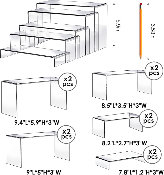 Fixwal 10pcs 2 Set Acrylic Risers - Image 2