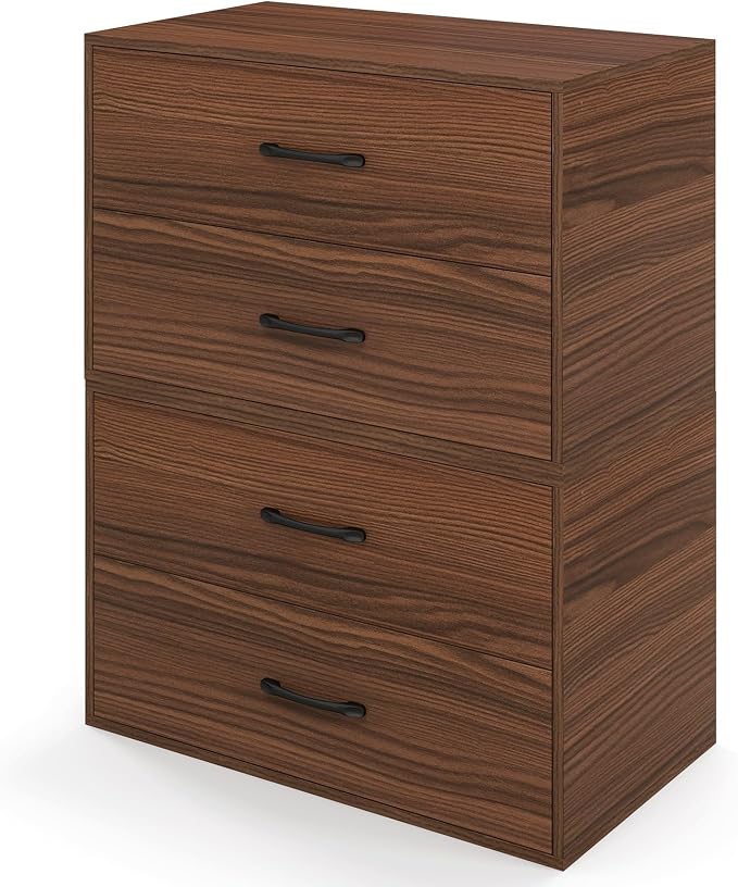 Giantex Dressers Stackable 2 Drawer Horizontal Organizer W/Handles Dresser Tower by Giantex