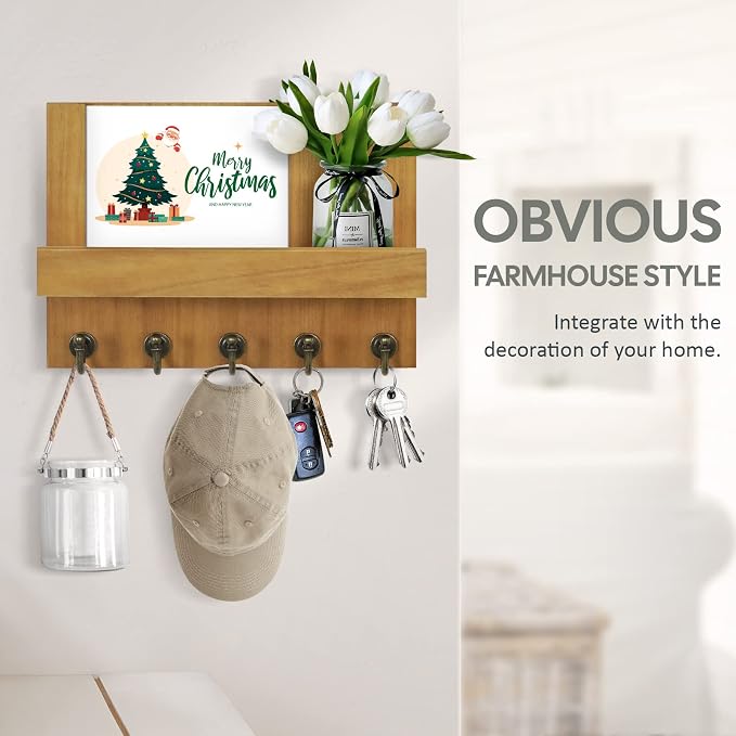 HONJIN Farmhouse Wall Key Holder - Image 6