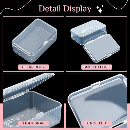 6 Packs Small Plastic Storage Containers, Bobby Pin Holder - Image 3