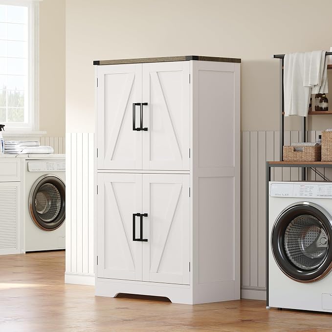 Treocho Farmhouse Bathroom Floor Cabinet by Treocho