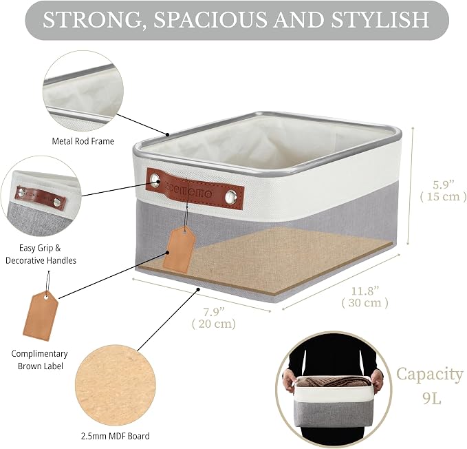 DECOMOMO Small Storage Basket, Closet Storage Bins, Baskets - Image 3
