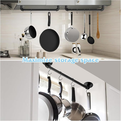 Pot Pan Rack Wall Mounted Set of 2 - Image 3