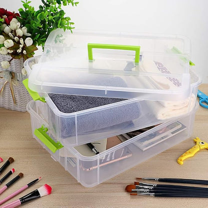 JUXYES 2-Tiers Stack Carry Storage Box - Image 7