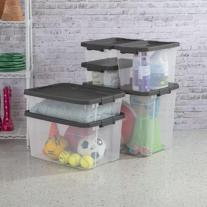 76 Quart Durable Clear Plastic Storage Bins, Storage Container - Image 2
