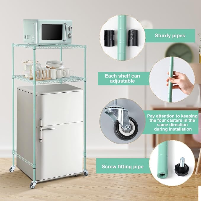 Tandefio 2 Tier Mini Fridge Stand - Image 5
