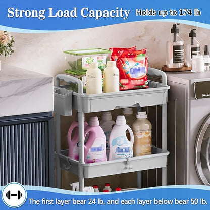 SUNALLY 3 Tier Rolling Cart - Image 4