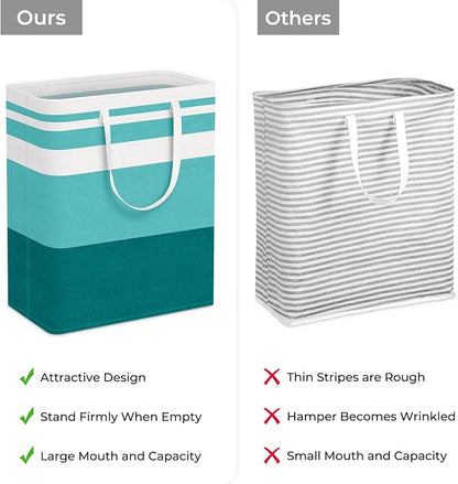 HomeHacks 2-Pack Large Laundry Basket, Waterproof, Freestanding Laundry Hamper - Image 3