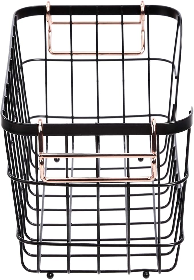 Amazon Basics Stackable Metal Wire Rectangular Storage Baskets - Image 3