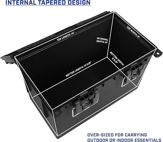 Sheffield XL Ammo Box Made in USA, Stackable Lockable Ammo Storage Box | 2 Pack - Image 5