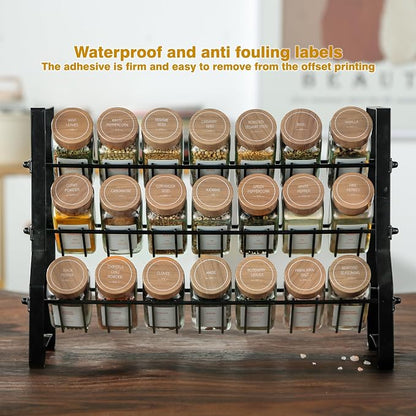 Spice Jars with Label，4oz Seasoning Containers, Glass Spice Bottles with Shaker - Image 7