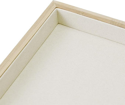 MOOCA 2 Pcs Bamboo Jewelry Display Tray, Presentation Tray, Organizer - Image 6