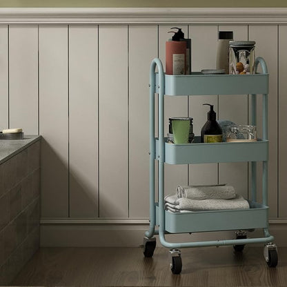 Metal Rolling Cart, 3-Tier Metal Rolling Cart - Image 7
