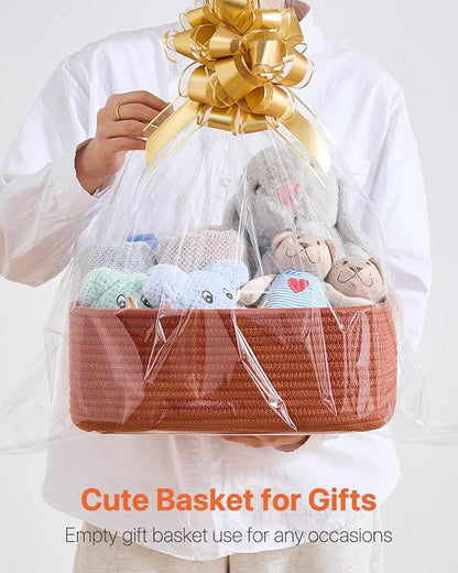 Small Woven Basket, 13.5 x 9.5 x 5 Inches, Storage Basket - Image 7