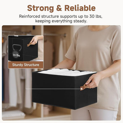 StorageWorks Storage Baskets for Shelves, Foldable Fabric Closet Storage Bins - Image 5