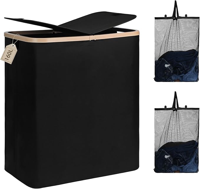 DOKEHOM 160L Double Laundry Basket by DOKEHOM