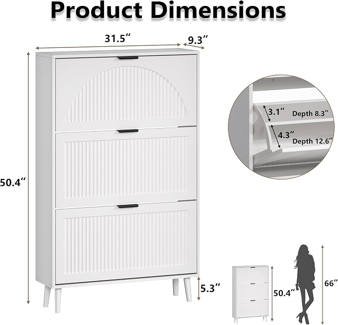 BORNOON Shoe Cabinet for Entryway - Image 2
