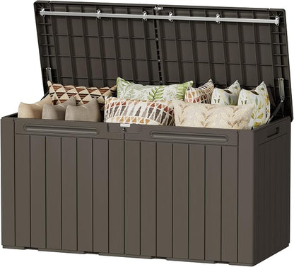 Devoko 100 Gallon Outdoor Storage Box, Waterproof Resin Deck Box by DEVOKO