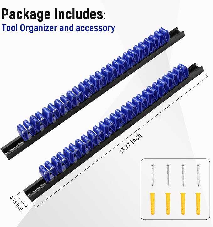 2 Pack Wall-Mounted Screwdriver Organizers - Image 2