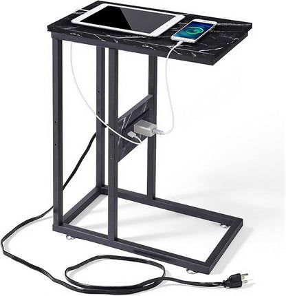 VECELO C Shaped End Side Table by VECELO
