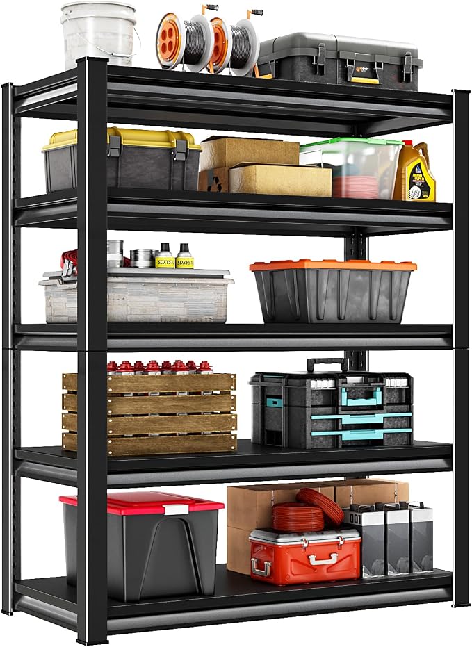 40" W Garage Shelving Heavy Duty, 2250LBS Loads Garage Storage Shelves Heavy by SDXYSTCE