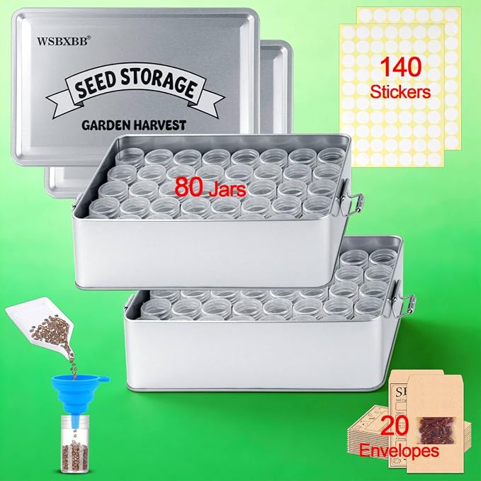 2 Pack Seed Storage Organizer Box by WSBXBB
