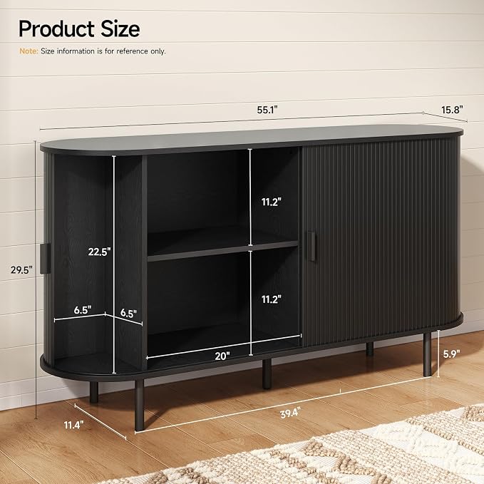 55" Sideboard Buffet Cabinet - Image 2