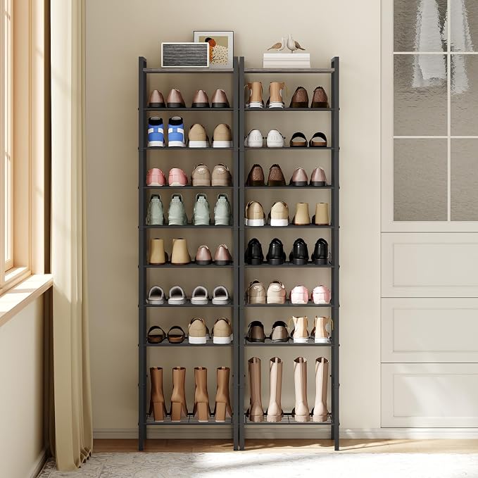 YATINEY 10-Tier Narrow Shoe Rack, Tall Shoe Rack - Image 8